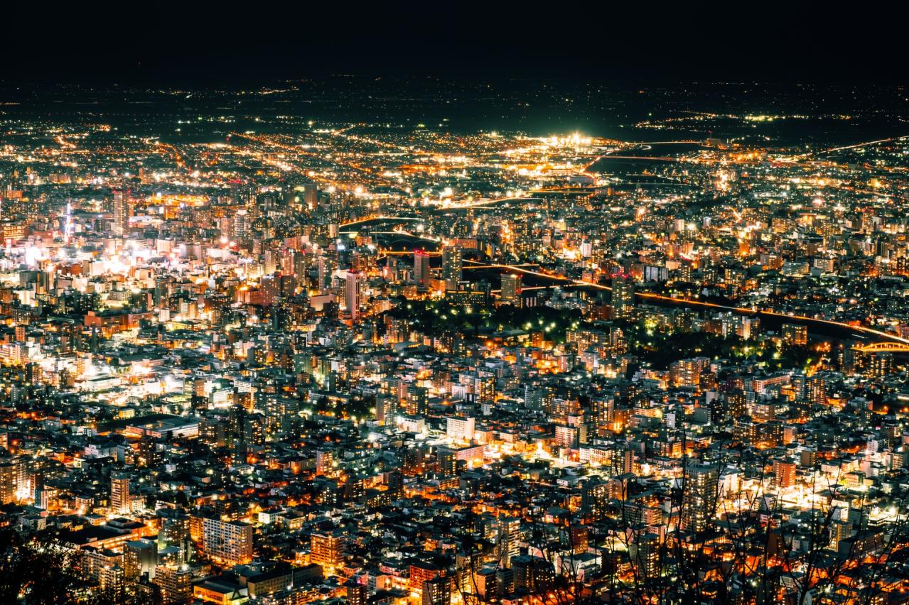 日本新三大夜景、札幌は藻岩山からの夜景