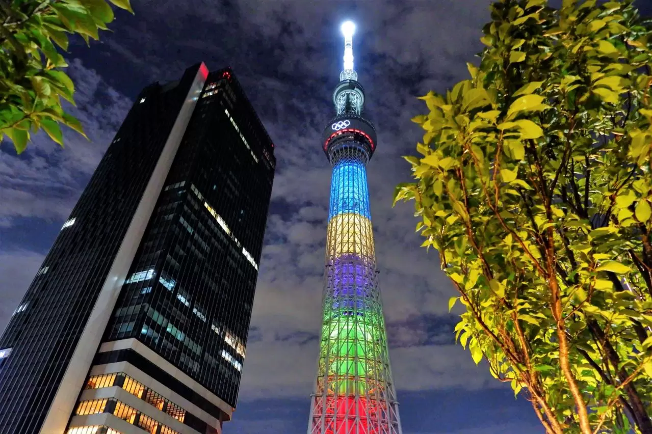 東京スカイツリー夜景押上駅前