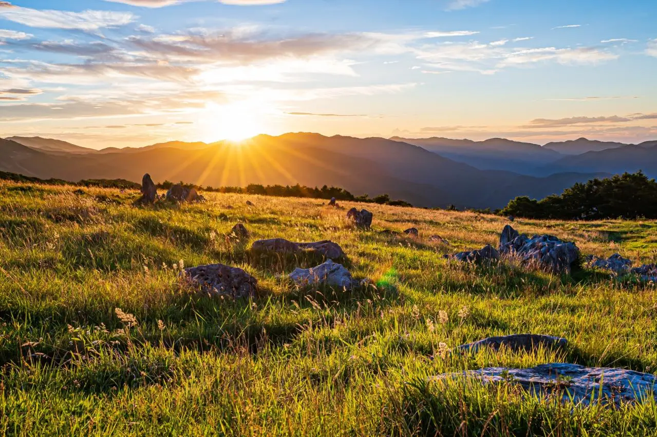 夕方の四国カルスト