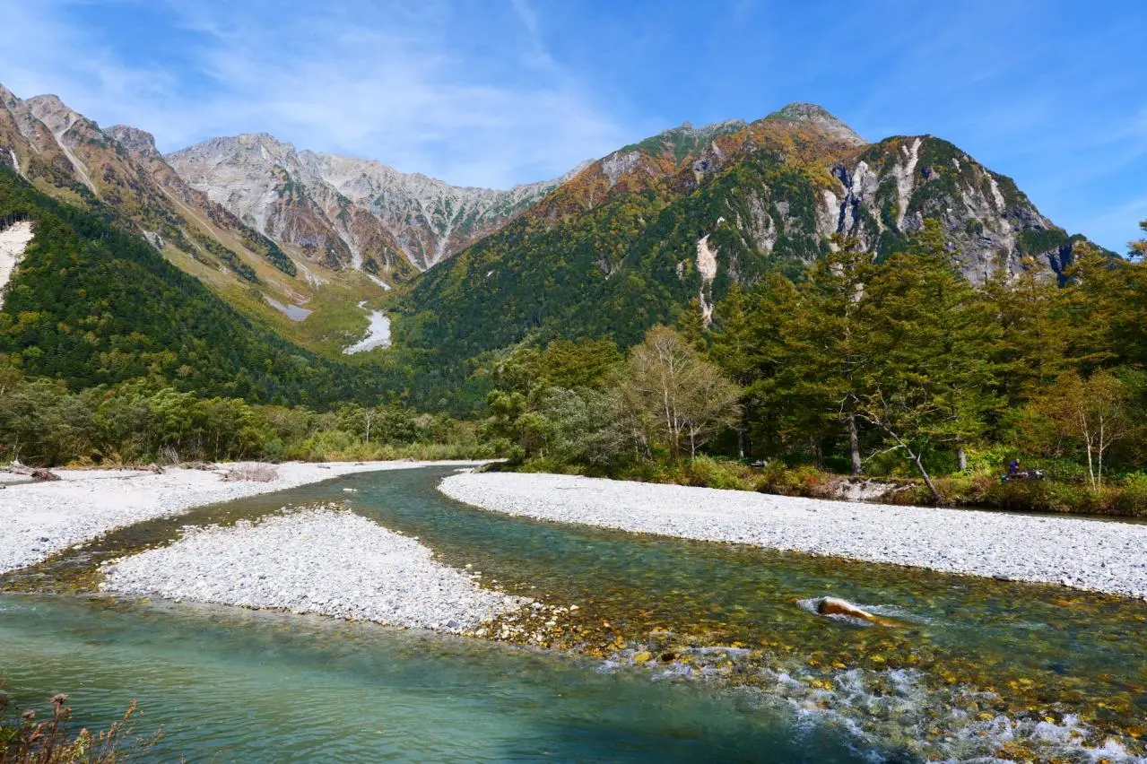 中部山岳国立公園、秋の上高地