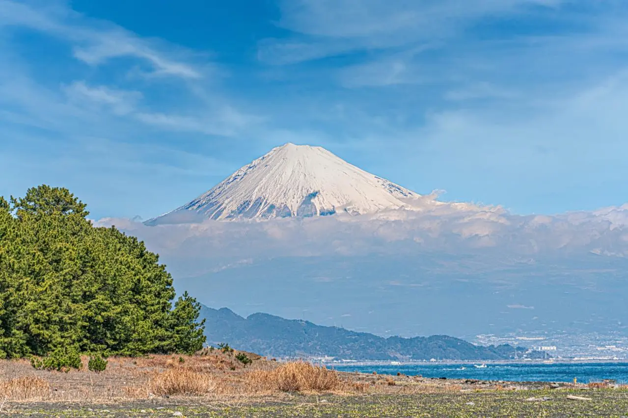 三保の松原からみた富士山