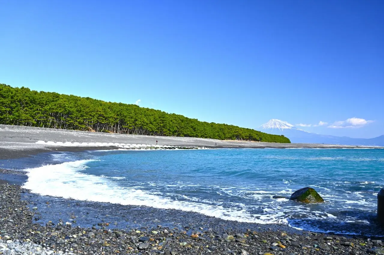 三保の松原からみた富士山