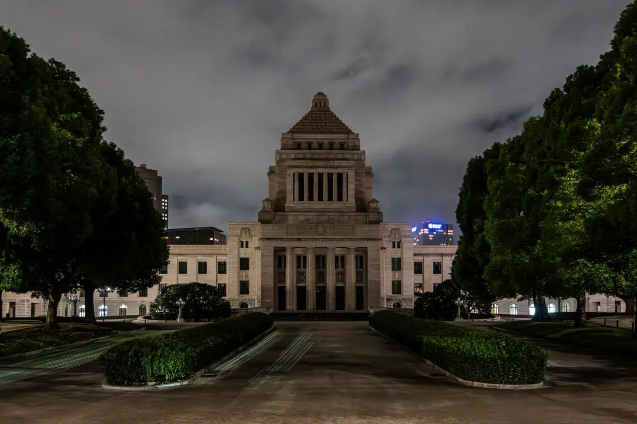 国会議事堂　夜景