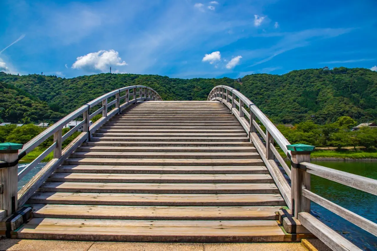 山口県・岩国市　晴天の錦帯橋