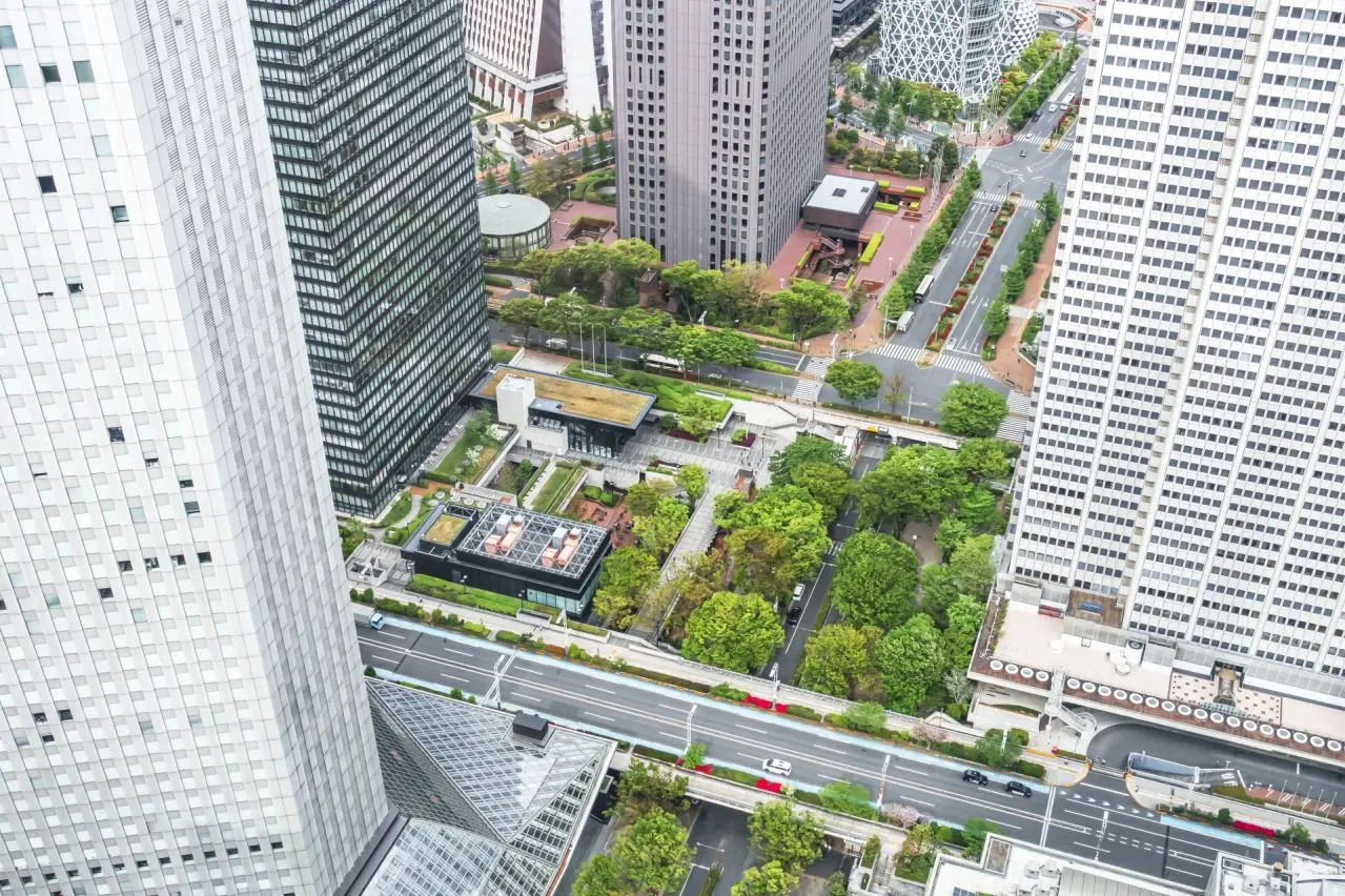 都庁の北展望室からの風景