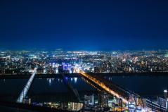 梅田スカイビルからの夜景〈淀川方面〉