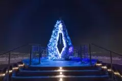 札幌もいわ山ライトアップ幸せの鐘