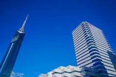 福岡タワーと周囲のビル