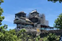 復興途中の熊本城