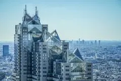東京都庁の展望台から見える東京の街並み