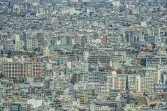 東京都庁の展望台から見える東京の街並み