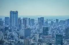 東京都庁の展望台から見える東京の街並み